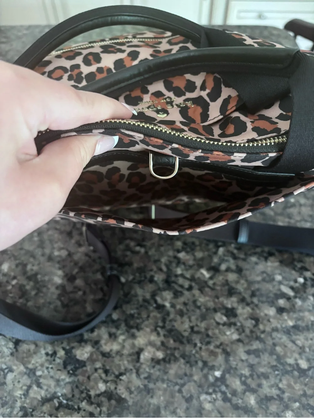 Kate Spade Chelsea Spotted Leopard Large Convertible Backpack